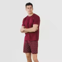 TRAMAS+ Conjunto Pijama Corto Hombre 100% Algodón, Camiseta Manga Corta y Pantalón Corto 100% Algodón. - details 3