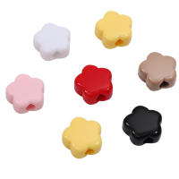 Acerca De 20 Piezas De Abalorios De Acrílico Colores Sólidos Pequeños Con Flores Hechos a Mano Para DIY Joyería De Pareja Accesorios Material De Abalorios - details 2