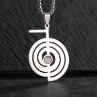 Collar De Protección Reiki En Acero Inoxidable Con Amuleto Geométrico Sagrado Collar De Opal Cho Ku Rei Para Mujeres Joyería De Hechicería Y Sanación - details 0