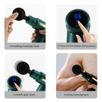 Masajeador Eléctrico De Fascia Portátil Con Pantalla Táctil LED Y 4 Cabezas De Masaje Reemplazables Para Relajación Corporal - details 11