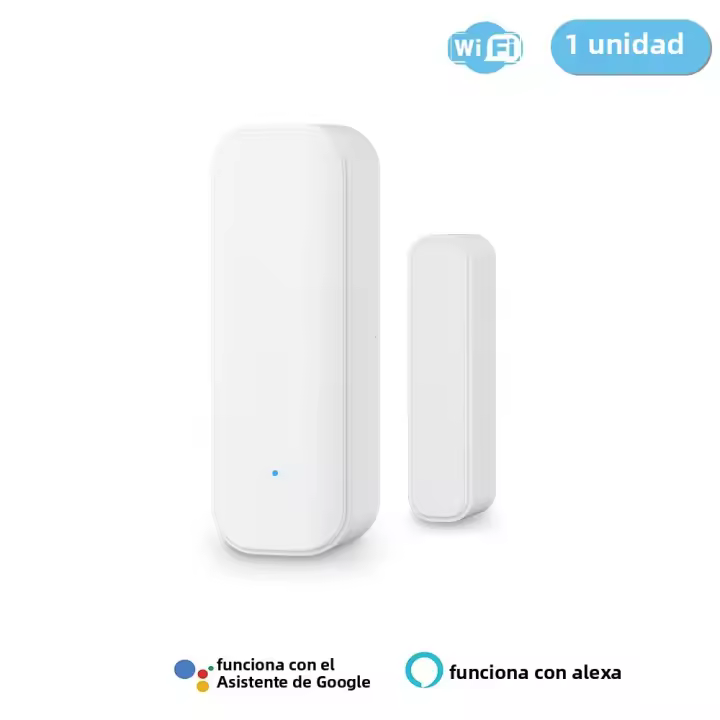 Sensor De Puerta WiFi Tuya Sensor De Entrada De Puerta Seguridad Alarmas Burglar Sensor Magnético Inteligente Alexa Google Home - 1
