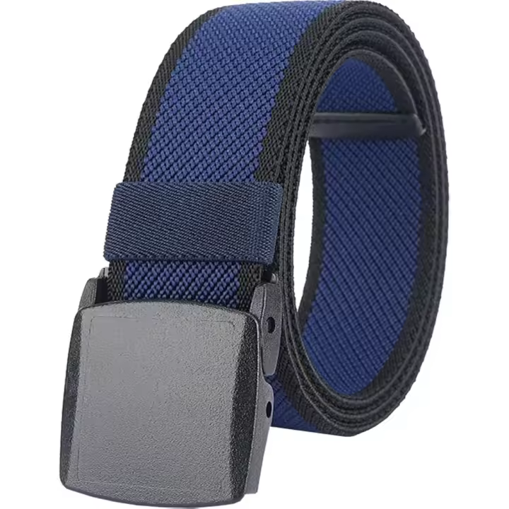 Cinturones elásticos para hombres y mujeres, cinturón de lona elástica, hebilla de plástico duradera para el trabajo, viajes y deportes - 1