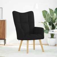 vidaXL Sillón de relax de tela negro - details 1