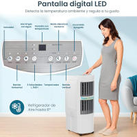 Ventilador de Techo con Luz OStarkDom 68W LED, Motor AC Silencioso, 3 Velocidades, Mando a Distancia, Función Verano/Invierno, IP20, 3 Años de Garantía - Blanco 55cm OstarkDom-leduni - details 16
