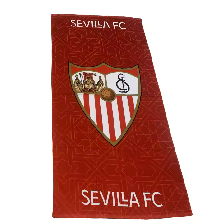 Bimba Pimba Sevilla Fútbol Club - Toalla de Playa Premium Modelo 1 - 100% Algodón - 75x150cm - 420gr/m2 - 1