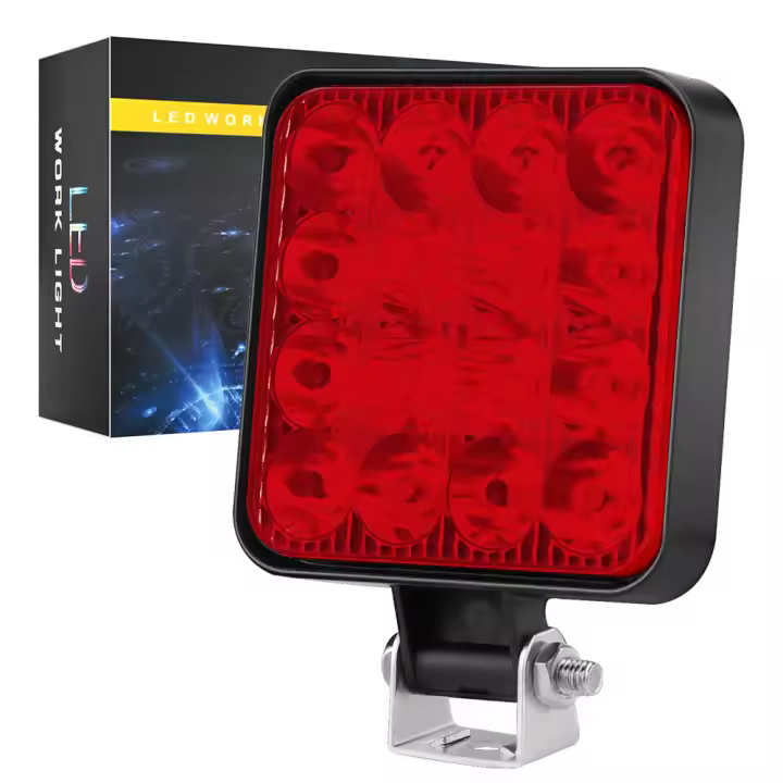 Luz DE TRABAJO LED para Automóvil DXZ, 12 V, mini Luz cuadrada de plástico, 16 Luces, 48 W, Luz Auxiliar de conducción, faro modificado SSITO - 1