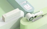 Ventilador Manual Recargable de 4000mAh con Velocidad Ajustable (1-100), Mini Turbo Silencioso y Diseño Portátil para Uso en Viajes y Al Aire Libre (Color Beige). - details 4