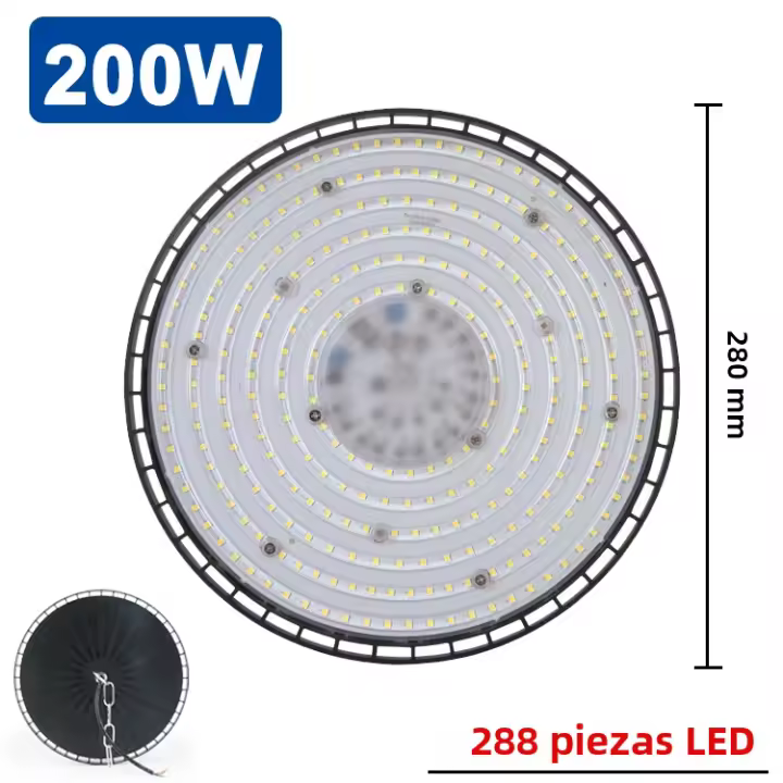 Luces de garaje de iluminación Industrial LED superbrillantes, 100W, 150W, 200W, luz de bahía alta, IP65, resistente al agua, para gimnasio, almacén, fábrica - 1