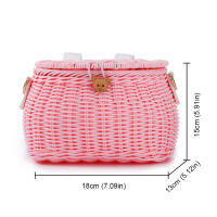 Cesta De Bicicleta Para Niños Accesorios De Bicicleta Hecha De Plástico Y Hilo Tela Adecuada Para Bicicletas Y Scooters Color Variado Tamaño Approx 18cm X 15cm X 13cm - details 20