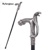 Bastón De Moda Cabeza De Cobra Decorativa Para Fiesta Cospaly Vintage Bastón De Caminar Cruzado De Acero 93 Cm Con Punta De Goma - details 5