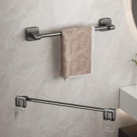 Soporte De Toalla De Baño Sin Perforar Estante De Pies De Baño Soporte De Mangle Para Cocina Y Baño Material Plástico Montaje Por Ensamblaje - details 11