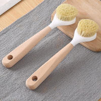 Cepillo De Limpieza Para Cocina Con Mango De Madera Natural Cepillo De Lavado De Platos Para Sartén De Hierro Fundido - details 7