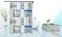 Cortina de ducha de material PEVA con dibujos variable, tela impermeable, 180x180cm,cortina de partición gruesa a prueba de moho, cortina decorativa de baño, 1 paquete - details 0