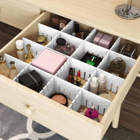 Aicasa - Separadores de Cajones , DIY organizador Cajones Plástico Separador de Armario Divisores de Rejilla Ajustables , ahorro de espacio para Ropa Interior , Hogar , Calcetines , Cocina, escritorio , Dormitorio y Tocador - details 4