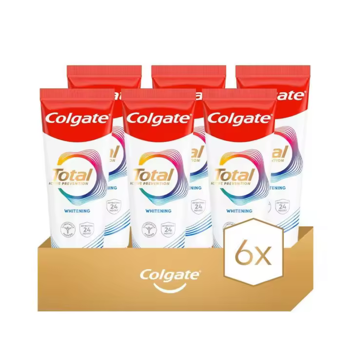 Pasta de Dientes Colgate Total Prevención Activa Blanqueadora 75ml - Pack de 6 - 1
