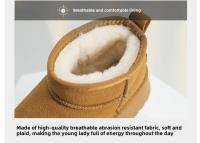 Botas De Piel Nueva Larga De Invierno Para Mujer Botines Cortos De Peluche Cálidos Botines Casuales Chelsea De Talla Baja Con Plataforma Zapatos De Cordón PU Cubierta De Suela De Plástico - details 4