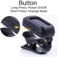 Afinador Digital De Guitarra Acústica Con Clip Rotativo Pantalla LCD Color Para Bajo Ukulele Afinador De Instrumentos Musicales - details 1