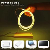 Tira De Luz LED Neón Con Sensor Táctil 5V USB Dimmable Impermeable Fácil De Instalar Para Decoración DIY De La Habitación Flexible Tape Silicone - details 5