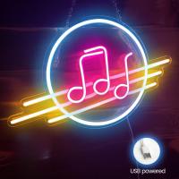 Luz Neón Musical LED Colorida Para Decoración De Habitación Restaurante Bar Fiesta USB Powered No En Name_Null Origen Mainland China - details 5