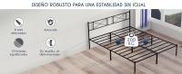 Marco de Cama 90x190 con Somier - Somier para Cama 90x190 con pies - Marcos de Camas con Cabecero - Altura de 35cm Montaje Sencillo y Espacio de Almacenamiento - details 2