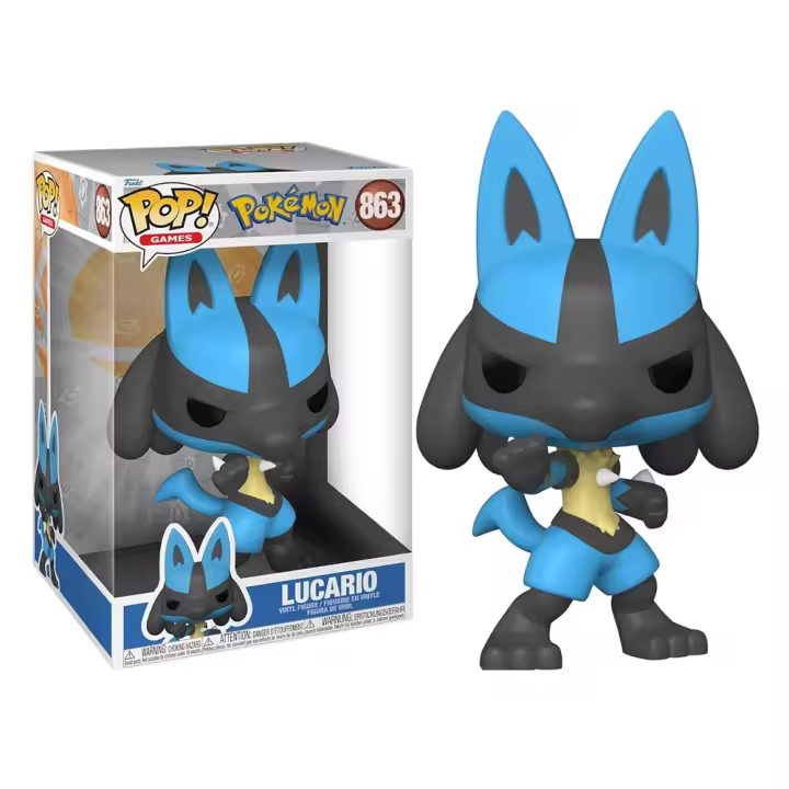 FUNKO POP! POKEMON - LUCARIO 25 CM, 74223, Nº863, TIENDA CON LICENCIA OFICIAL - 1