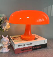 Lámpara De Mesa Clásica En Forma De Hongos Para Dormitorio Diseñadora Danesa Lámpara De Noche Decorativa En Color Naranja Estilo Bauhaus Moderno - details 12