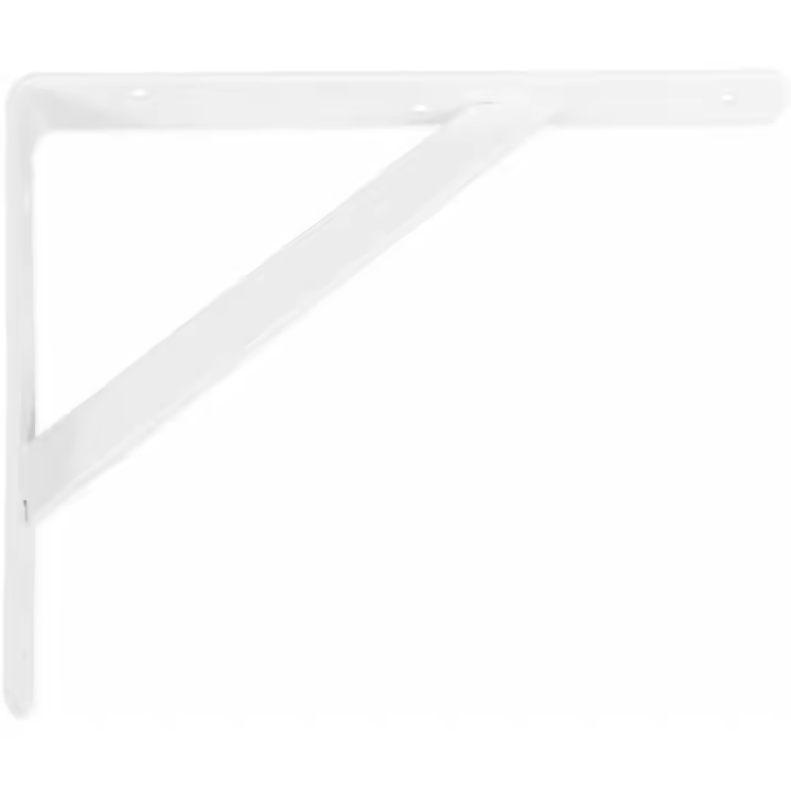 Amig - Soporte para Estanterías de Pared | Escuadra para Estanterías | Ángulo para Estantes | Acero | Color Blanco | Medida: 200x125 mm | Peso máx. recomendado: 320 Kg - 1