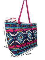 MEJORADA KD-2305 Bolso de Playa - Tote Bag Súper Grande 60x40x20CM con Diseño Étnico Colorido, Ideal para Playa, Compras y Vacaciones - details 9