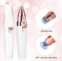 Depiladora Facial Mujer Electrica 2 en 1 Depiladora Cejas Mujer, Dispositivo de Depilación de Rostro Femenino, USB Recargable Impermeable Portátil sin Dolor Luz LED para Cara Nariz Labio,Blanco - details 5