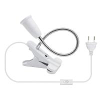 Soporte De Luz De Escritorio Flexible De 360 Grados Con Base E27 Y Interruptor on off Clip-On De Cables Para Plantas Y Hogar - details 4