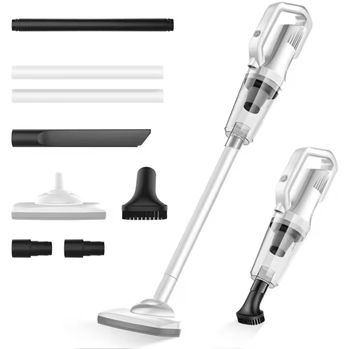 Aspirador Escoba Inalámbrico Sin Bolsa 12000Pa Con Luz Frontal LED Bathería 6000mAh Autonomía 30 min Carga 4-5H - 1