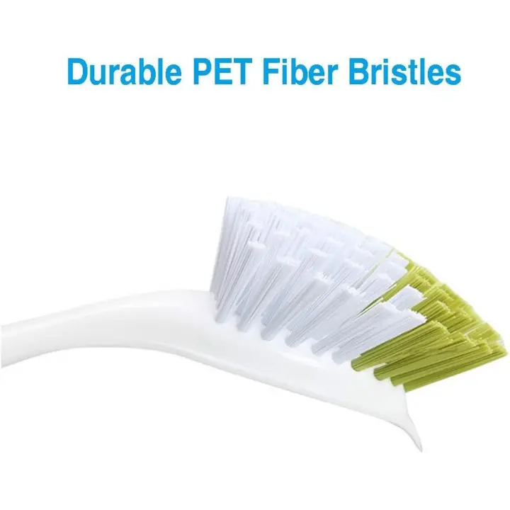 Cepillos para fregar platos, cocina, fregadero, olla, fregar con cerdas duraderas, amarillo-verde, 3 uds. - 1