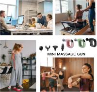 Masajeador portátil, pistola de masaje de tejido muscular profundo, masajeador silencioso adecuado para gimnasios de oficina familiar, incluyendo 4 cabezas de masaje, pantalla lcd, negro - details 3