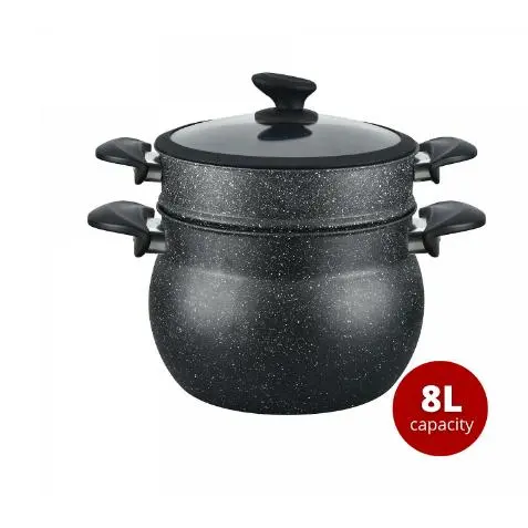 OLLA CUSCUSERA 8L 24CM IDEAL PARA HACER TU CUS CUS PERFECTO O COMIDA AL VAPOR - 1