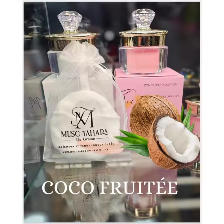 Musc Tahara Intime de Coco para Mujeres y Hombres - Fragancia exquisita en un elegante envase de plástico con tapa dorada - 1