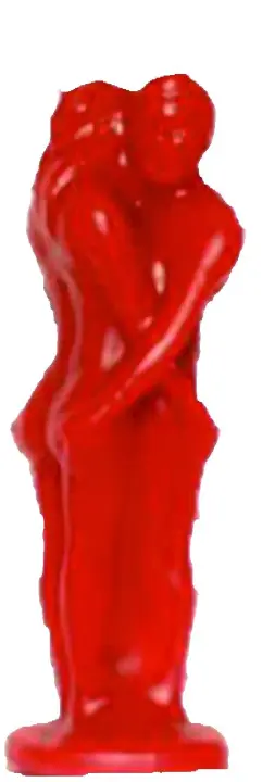 El Alquimista - Vela Pareja Entrelazada Roja - 18 Cm - Fabricada en España - 1