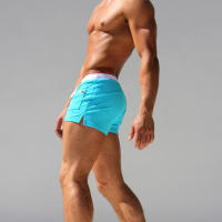 Pantalones De Baño Para Hombre Con Bolsillo Cremallera Y Secado Rápido Transpirables Traje De Baño Corto De Natación De Verano Con Encaje Interior - details 16