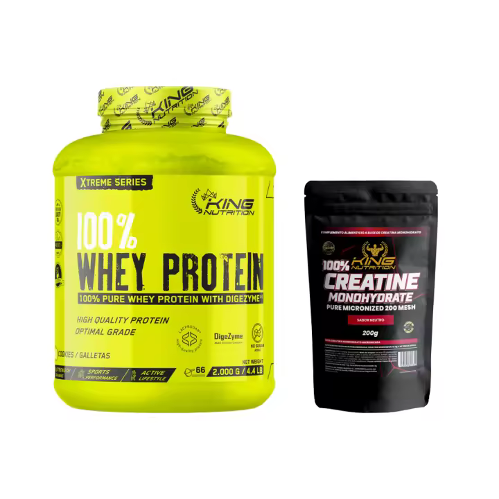 Proteína Whey Concentrada 2KG King Nutrition Xtreme– Con Enzimas Digestivas Digezyme® y Sucralosa  Sin Azúcares Añadidos - 1
