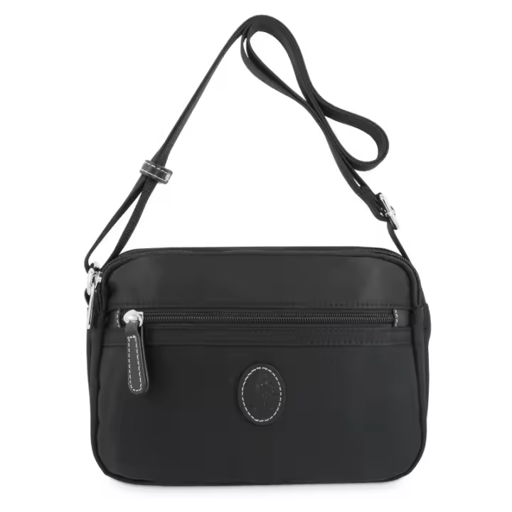 EL POTRO: BOLSO BANDOLERA DE LONA/PIEL 3708-PARIS-NEGRO El Potro - 1