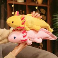 Juguete De Peluche Kawaii 45cm Nuevo Colorido Newt Axolotl Salamandra Falsa Pesca Almohada Larga Dulce Para Niños Regalo - details 2