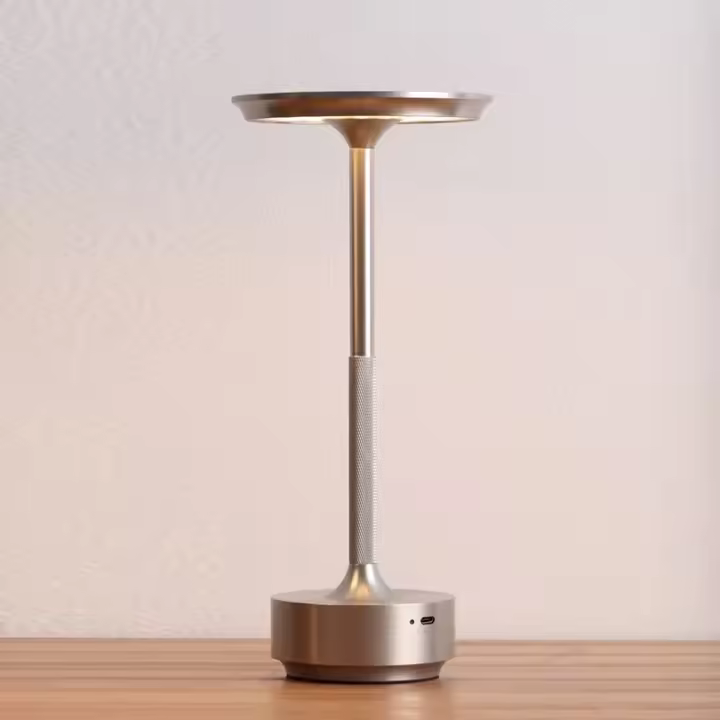 Lámpara De Mesa LED Sin Cable Con Recarga USB Retro Portátil Para Restaurante Bar Dimmable Atmosphere Touch Control - 1