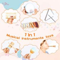 Juego De Instrumentos Musicales De Madera Para Bebés Montessori Xilofono De Percusión Para Niños De Preescolar Regalos Educativos - details 3
