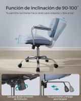 Silla Ergonómica de Escritorio con Reposabrazos Individuales - Silla Giratoria de Oficina con Inclinación y Altura Ajustable, Ideal para Dormitorio u Oficina - details 3