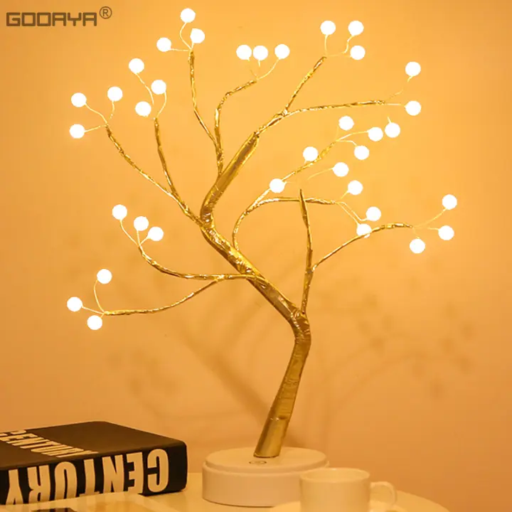 Lámpara De Navidad Con Guirnalda De Cobre Y Perlas Luz Nocturna LED Para Decoración De Habitaciones Infantiles Y Hogar Luz Faeirita De Vacaciones - 1