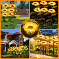 Lámpara Solar LED En Forma De Girasol Iluminación Decorativa Para Jardín Impermeable Luz De Paisaje Para Decoración De Hogar - details 10