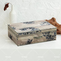 Caja de almacenamiento retro a prueba de humedad con impresión digital, caja de almacenamiento de ropa con patrón de bambú, caja de almacenamiento de ropa para el hogar de gran capacidad, caja de almacenamiento de pantalones, artefacto, armario, edredón, - details 5