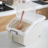 Caja De Almacenamiento De Arroz Grande Dispensador De Granos Jarra De Alimentos Secos Organizador De Cocina Contenedor De Alimentos Para Mascotas - details 6