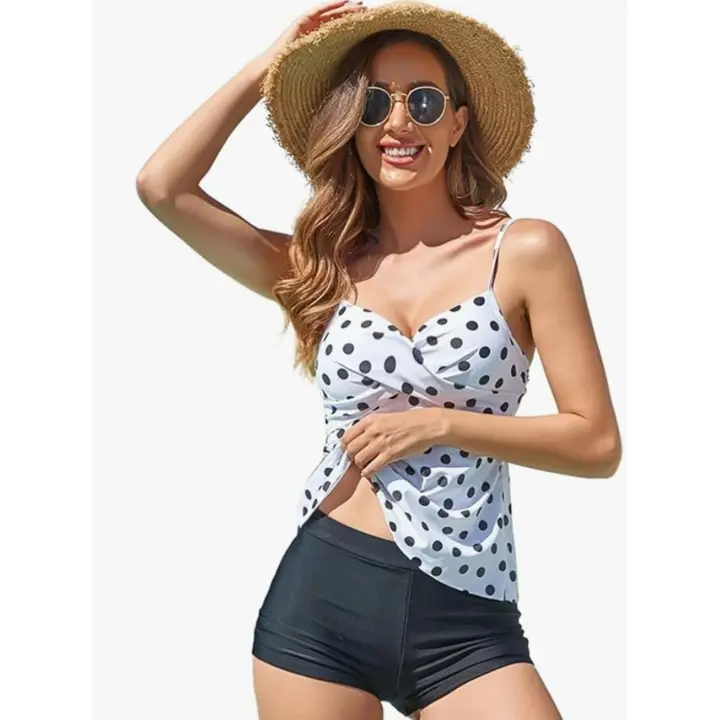 Tankini SZIVYSHI Estampado con Copas almohadilladas y Tirantes Ajustables para Mujer - 1
