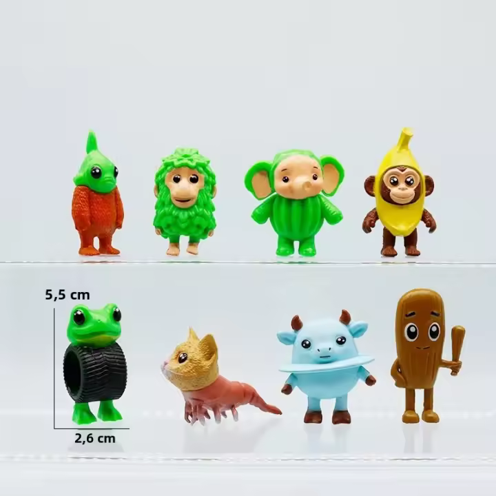 8pcs/Set Figuras De Acción PVC Mini Tung Tung Sahur Modelo Italiano Brainrot Juguete Para Adolescentes Y Adultos - 1