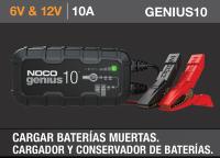 NOCO GENIUS10: Cargador de Batería 10A, 6V y 12V, Mantenedor y Desulfatador para Baterías de Plomo-Ácido y Litio de Coche y Moto - details 0